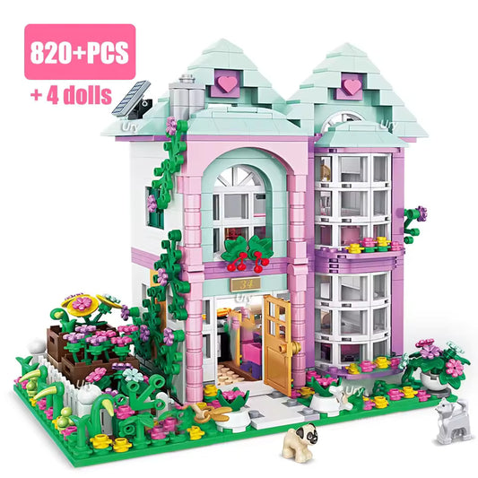 Girls Garden House Building Set 814 pcs