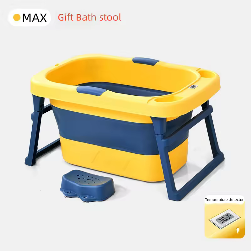 Foldable Baby Bathtub with Bath Stand