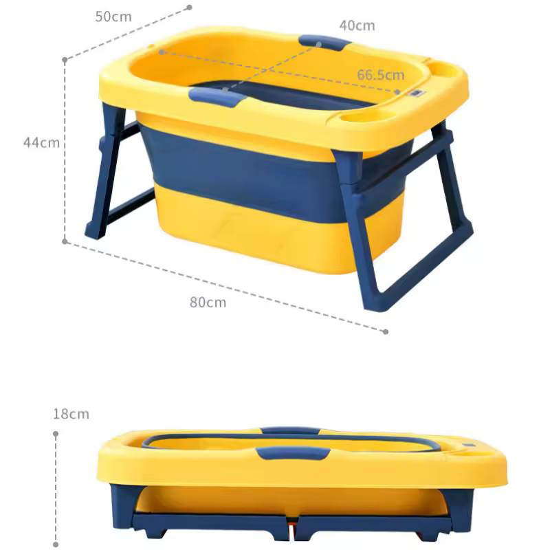 Foldable Baby Bathtub with Bath Stand