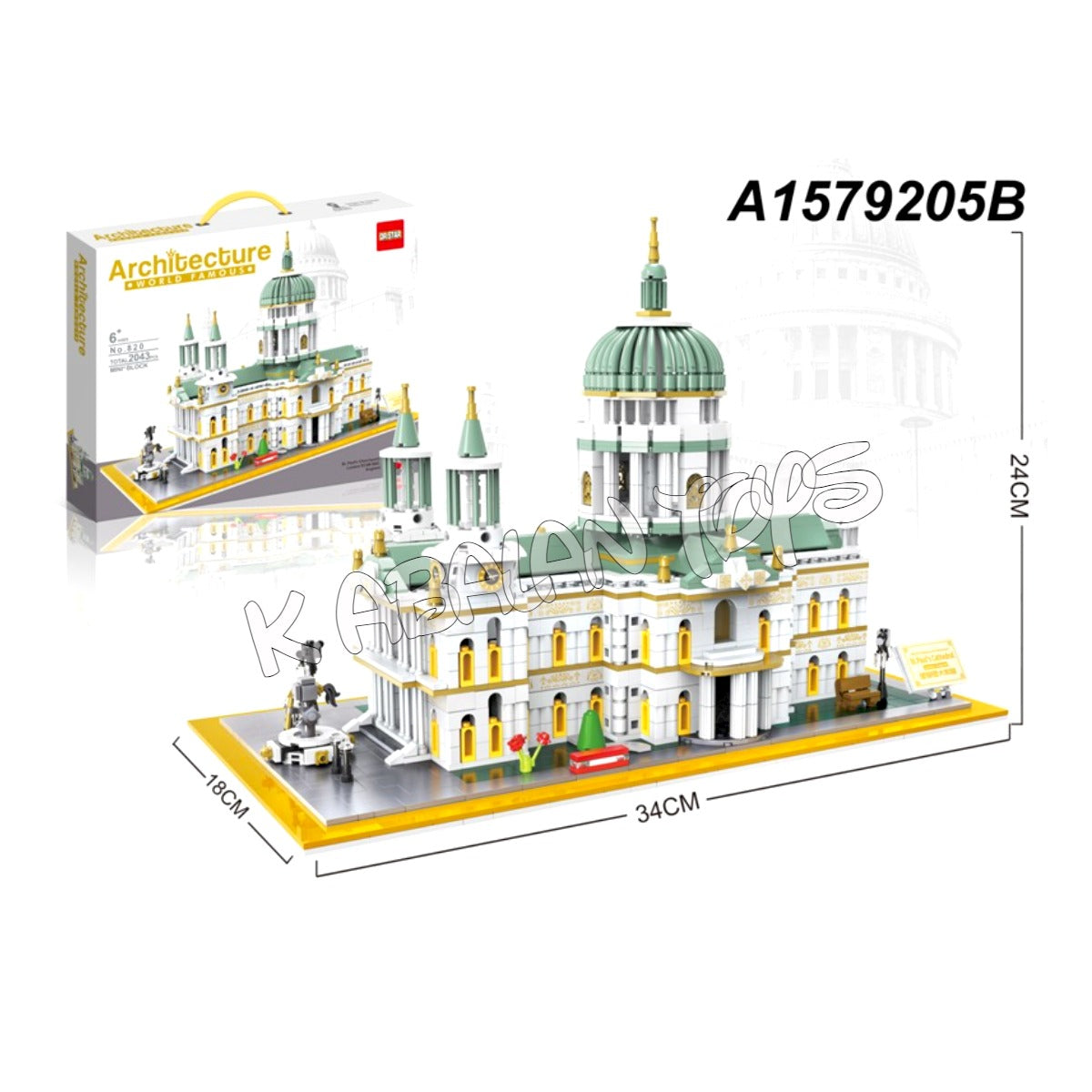 European architecture lego construction set