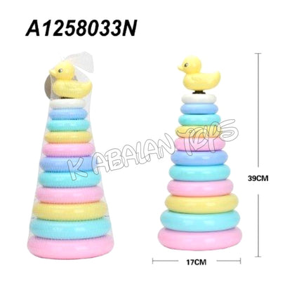 Kids Baby Colorful Stacking Rings Tower Learning Toy