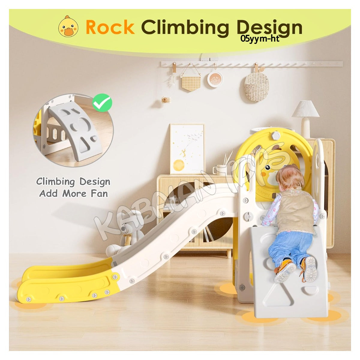 rock climbing duck slide