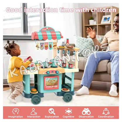 Kitchen Set Push Food Kart