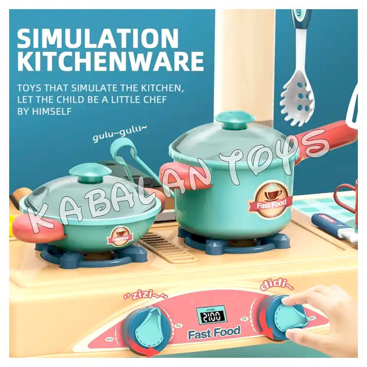 Kitchen Set Push Food Kart