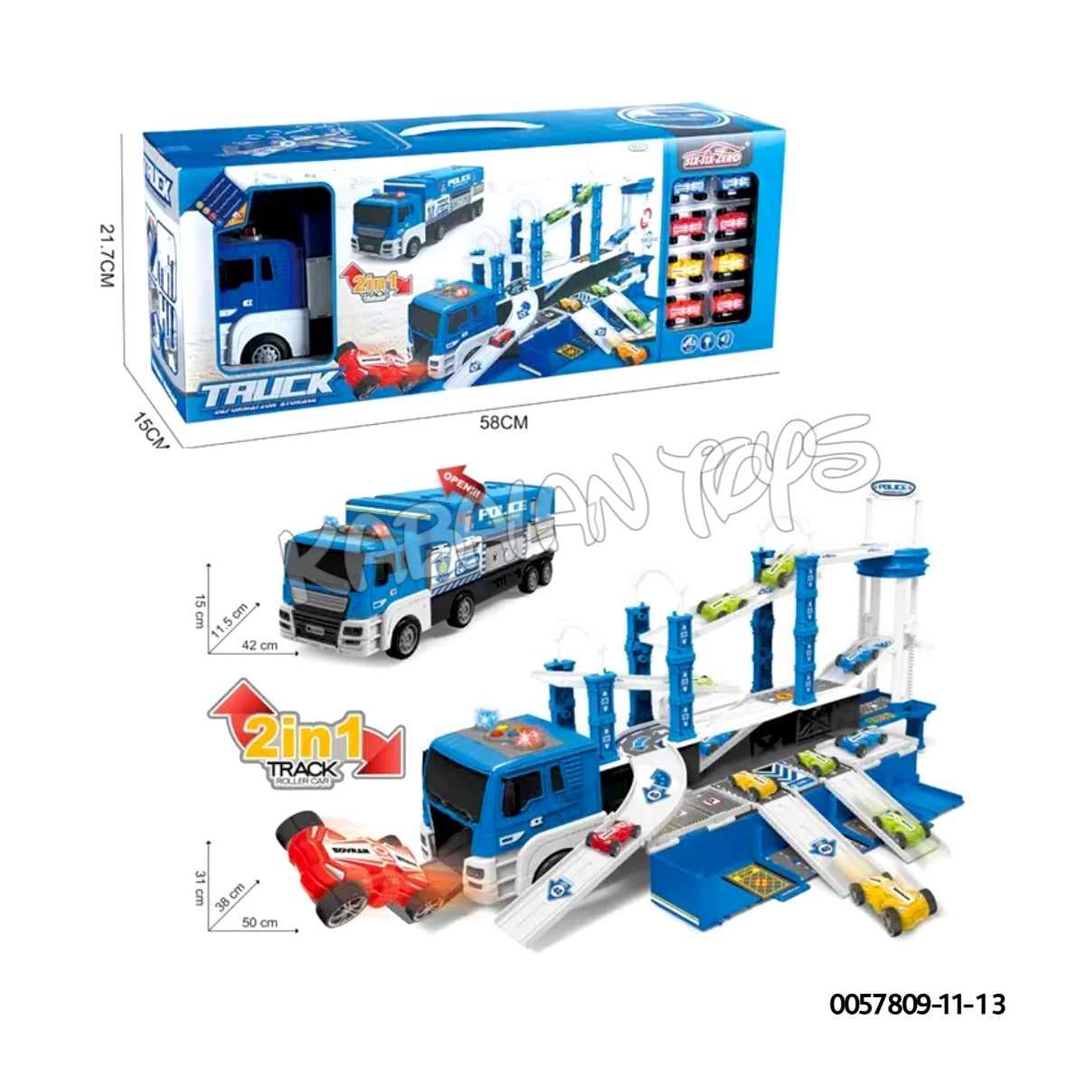 race track transformable fire truck