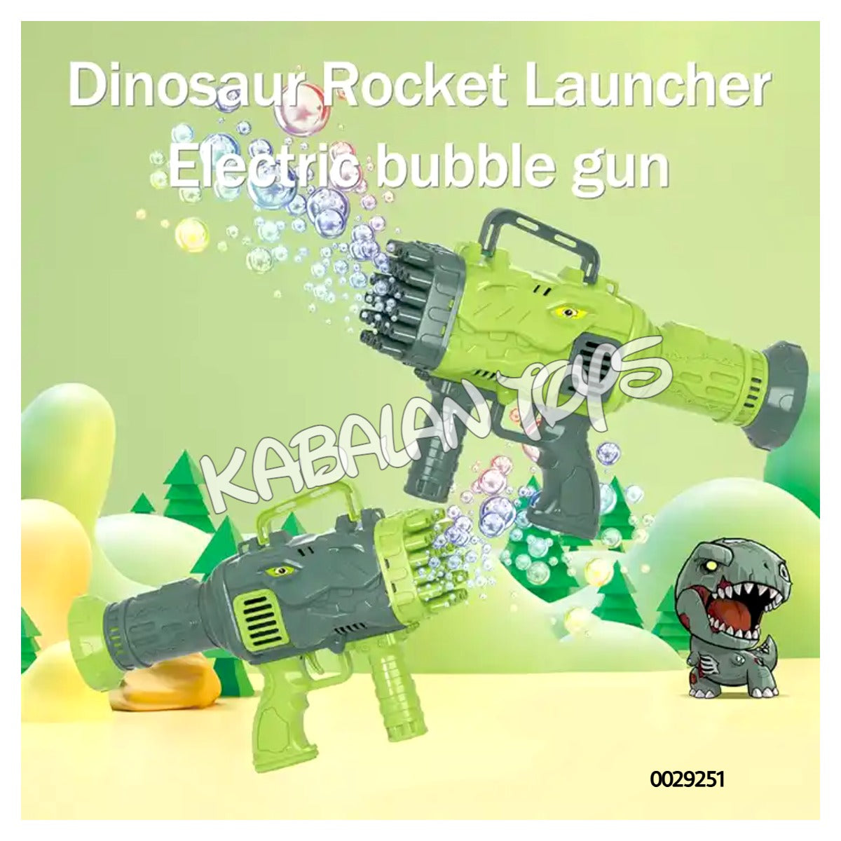 Dinosaur Bubble Gun 25 holes