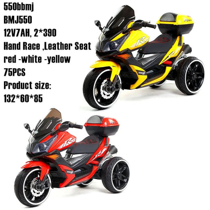 Unisex 12V Ride-On Kid Electric Motorbike Baby Motorcycle with Remote 2-4 5-7 Years Plastic Material Battery Powered