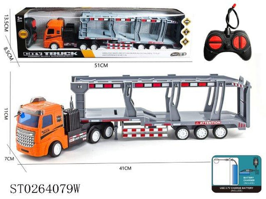 Truck Engineering Vehicles Container Semi Trailer Wireless Electric Toy Car Rc Dump Trucks With LED Light
