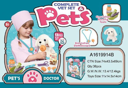 Medical Doctor Set 13PCS Pretend Play Puppy Care Toy for Children