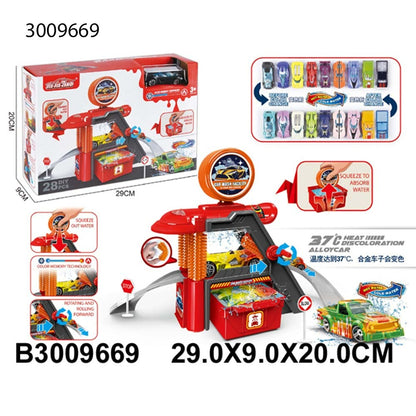 Car Wash Playset with Color Changing Cars