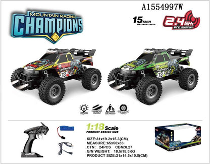 Mountain Racing Champions 1:18 scale remote-controlled truck