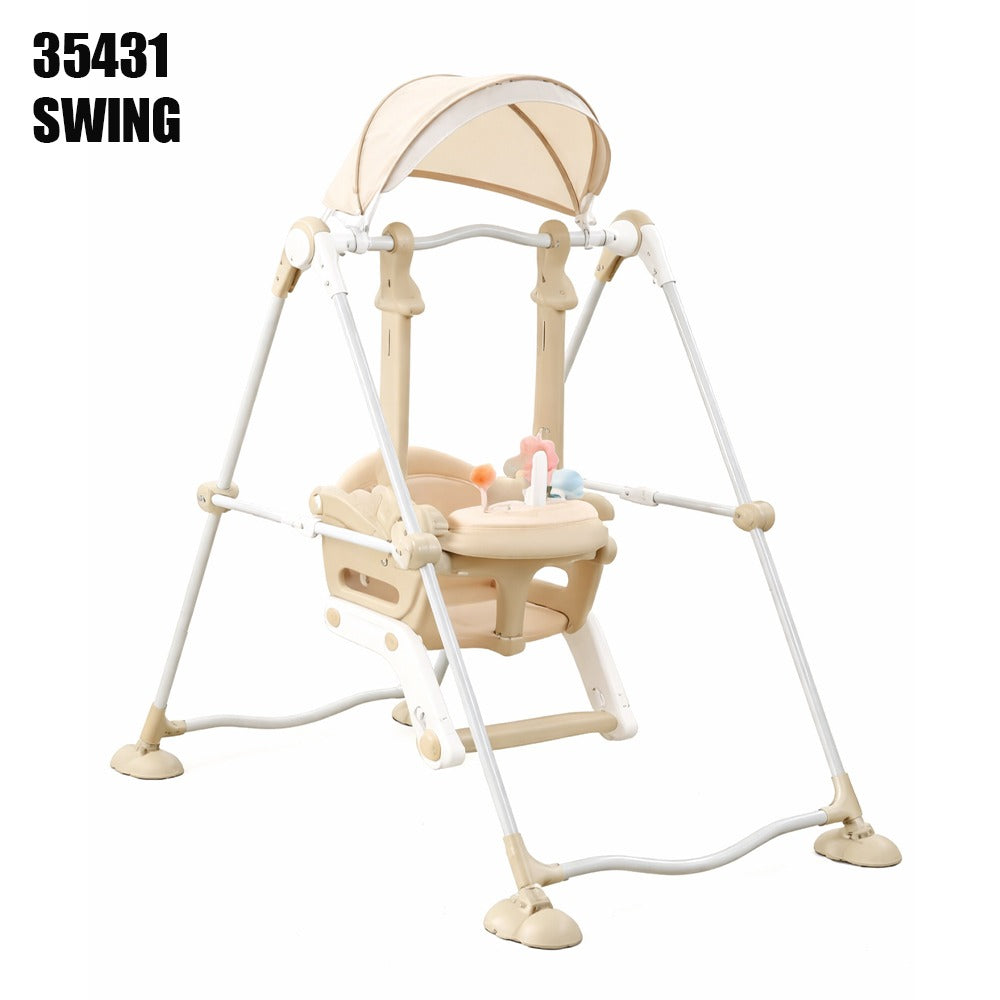 baby indoor swing with safety seat and musical tray