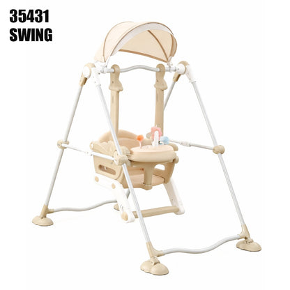 baby indoor swing with safety seat and musical tray