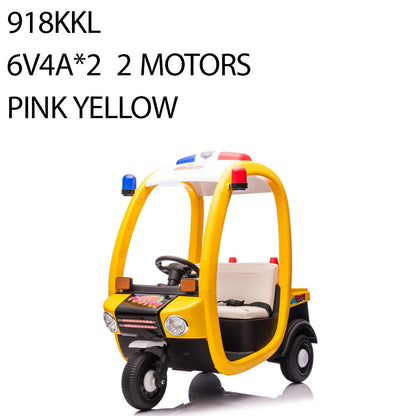 Electric 3-Wheel Ride-On Toy Car with Lights &Music