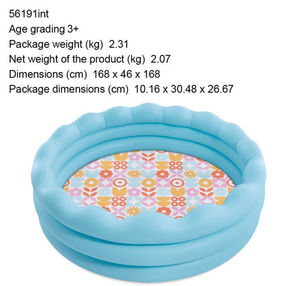 Inflatable pool with unique wavy edge for extra comfort and style