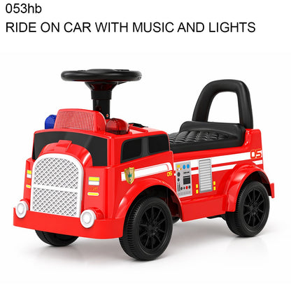 foot-to-floor ride-on fire truck push car