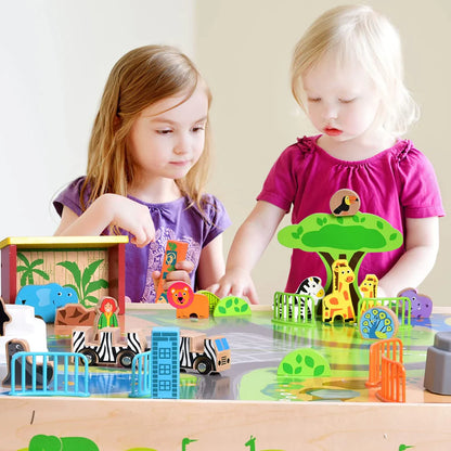 Multi-Purpose Wooden Toy Table