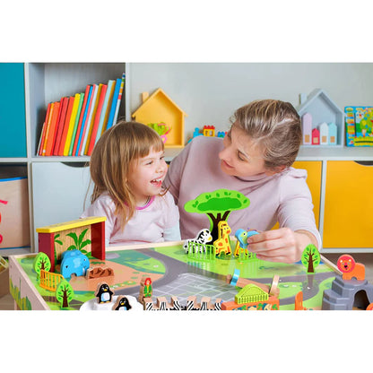 Multi-Purpose Wooden Toy Table