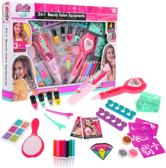 3 in 1 beauty salon accessories nails, tattoo, and hair