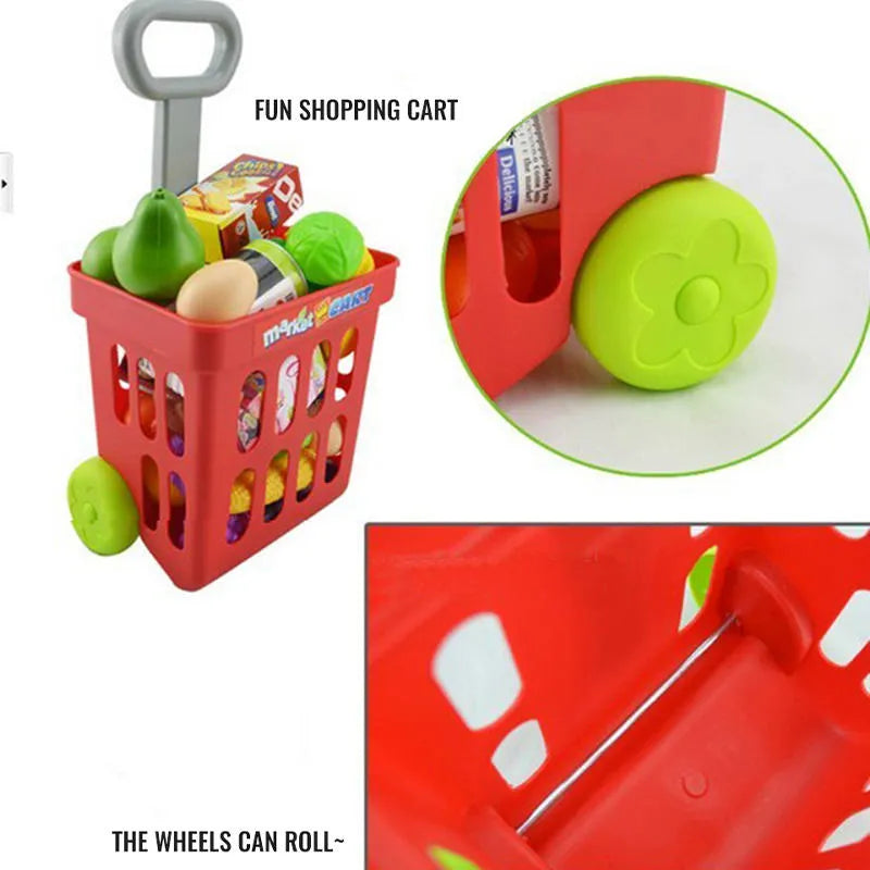 Kids Supermarket Playset with Trolley