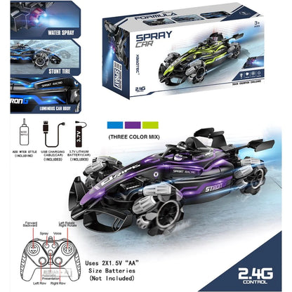 Remote Control Spray Smoke equation Stunt Car With Light Music 13 inch