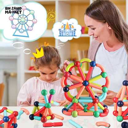 Magnetic Stick Toy Puzzle – 128 PCS