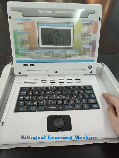 English and French language laptop Children's Learning Machine Early Educational Toys Tablet Machine For Kids