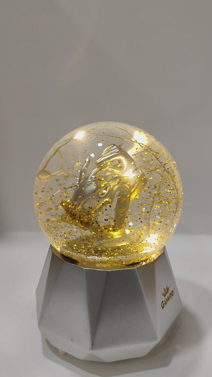 Golden Couple Art Snow Globe