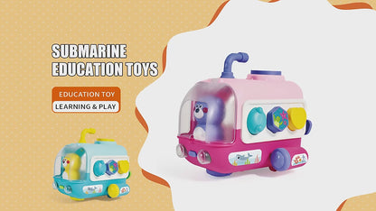 Plug-in toy baby toys from 6 months, submarine baby music toy