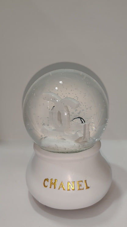 Chanel Style Logo Snow Globe