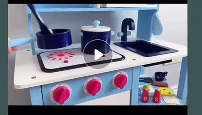 Blue Wooden Kitchen Toy