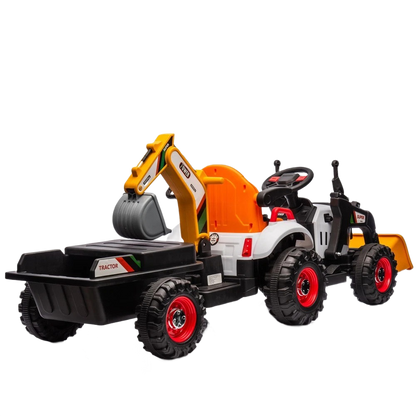Kids Excavator Ride-On with Trailer & MP3
