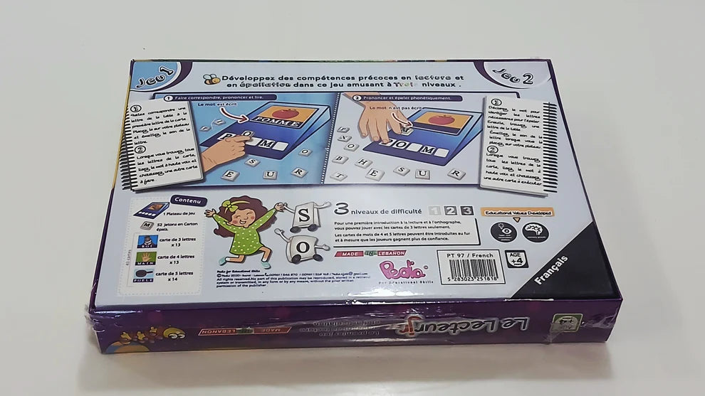 Le Lecteur Jr (educational French spelling and reading board game)