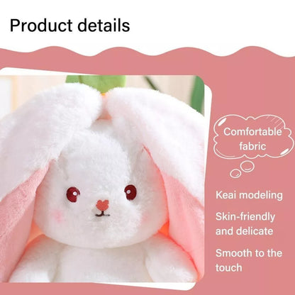 Plush Bunny Plush Toy Funny Hiding Strawberry/Carrot Bag