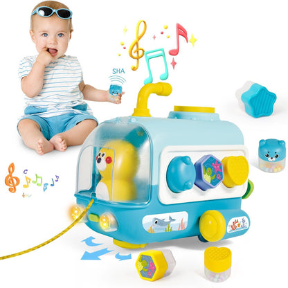 Plug-in toy baby toys from 6 months, submarine baby music toy