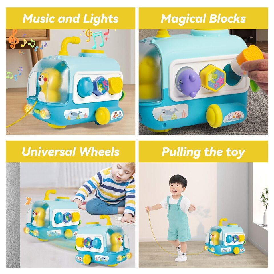 Plug-in toy baby toys from 6 months, submarine baby music toy