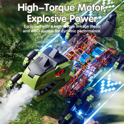 RC Fire-Breathing Dino Stunt Car